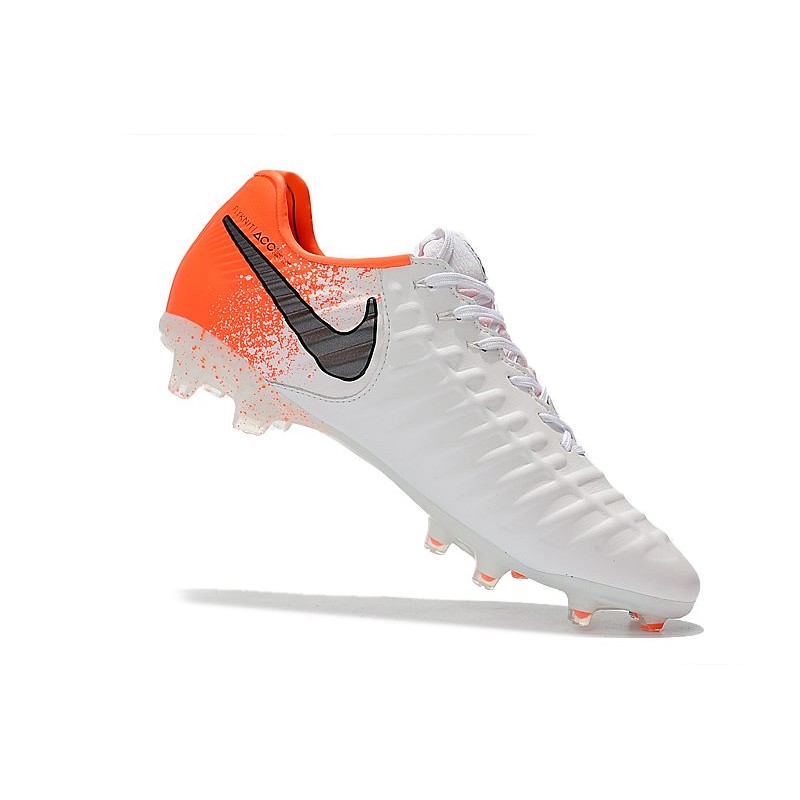 Nike Tiempo Legend Elite FG Bílý oranžový Černá